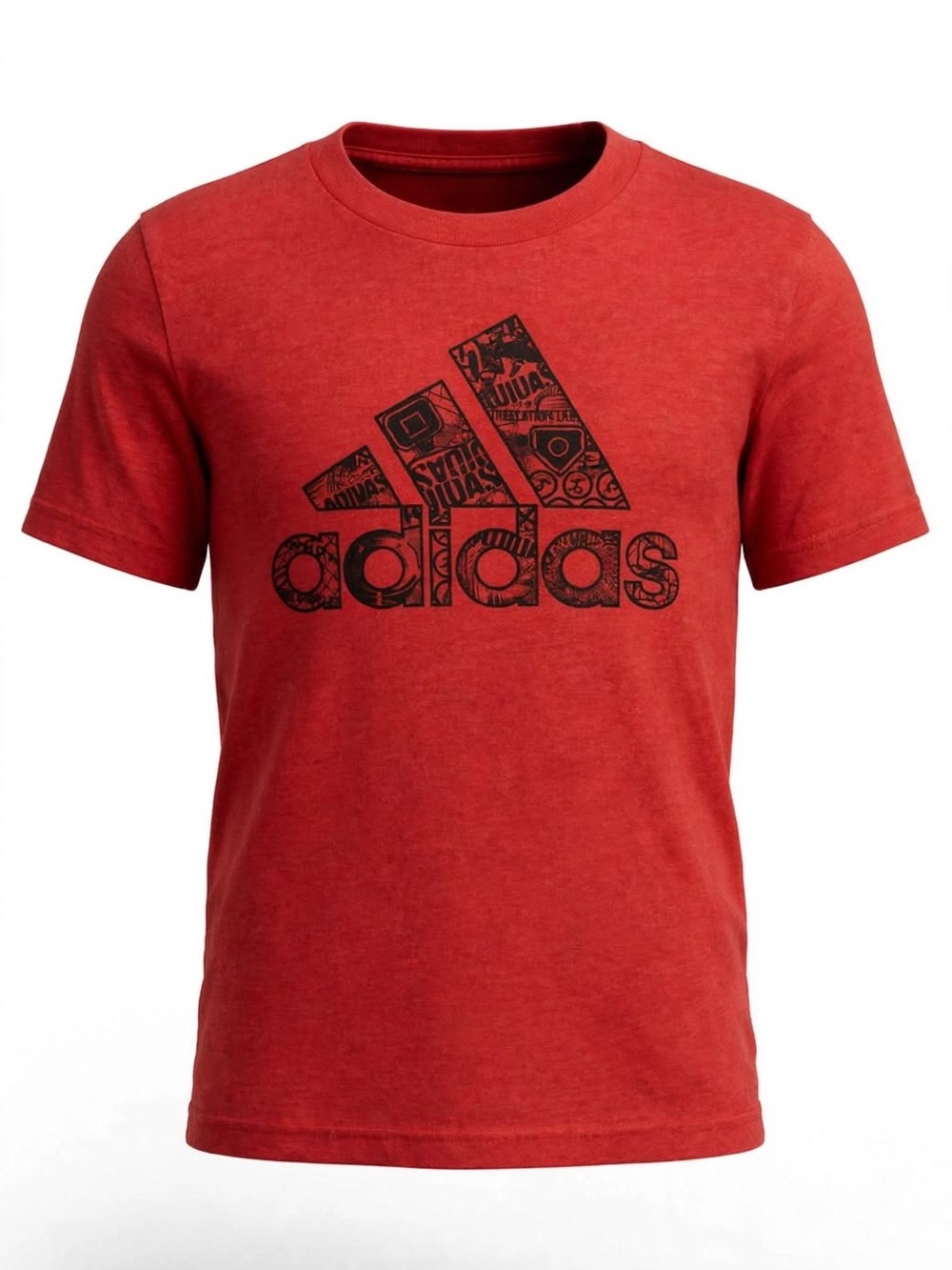 Adidas Kids Red Tee with Graphic Logo